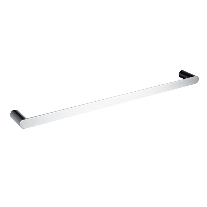 AR51.03 Esperia Matte Black & Chrome Single Towel Rail 600mm