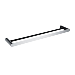 AR52.03 Esperia Matte Black & Chrome Double Towel Rail 600mm