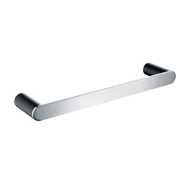 AR53.03 Esperia Matte Black & Chrome Towel Ring 300mm