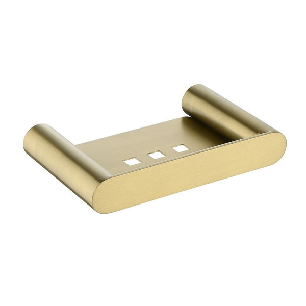 AR56.04 Esperia Brushed Yellow Gold Soap Dish Holder