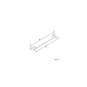 OX6610.TR LUCID PIN SERIES BLACK TOWEL RAIL 300MM