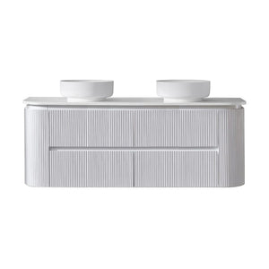 Avia Vanities Bristol 1500mm Wall Hung Matt White Vanity Double Bowl CWH68-1500DWM