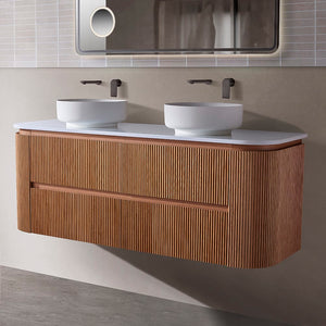 Avia Vanities Bristol 1500mm Wall Hung Rosewood Vanity Double Bowl CWH68-1500DA6