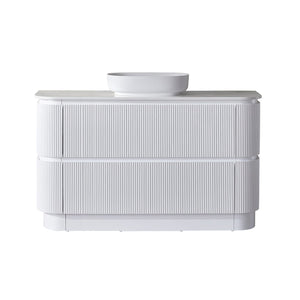Avia Vanities Hudson 1500mm Floor Standing Matt White Vanity SK68-1500WM