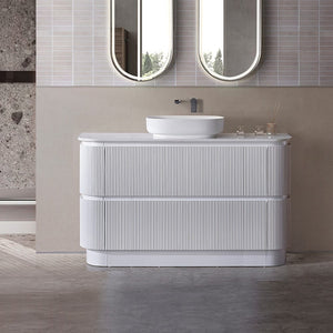 Avia Vanities Hudson 1500mm Floor Standing Matt White Vanity SK68-1500WM