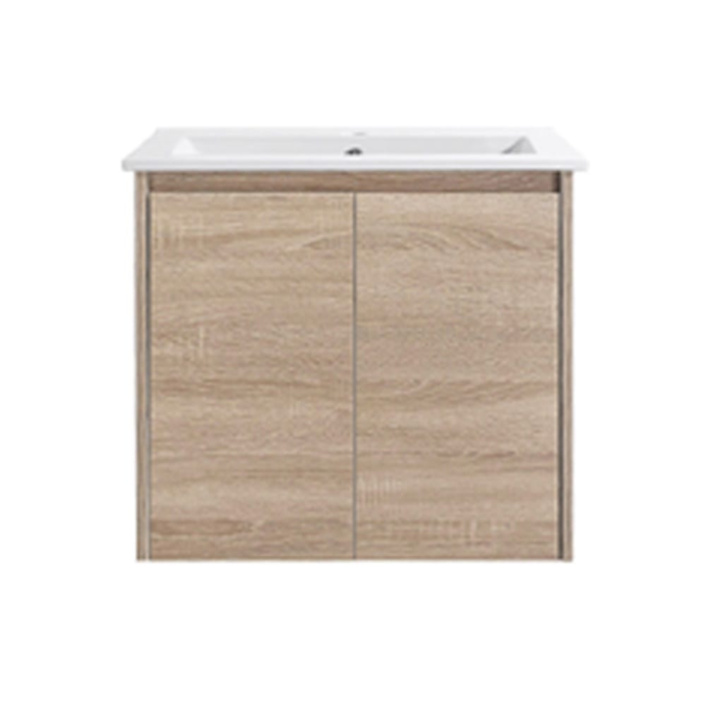 Avia Vanities Royce Deep Wall Hung Vanity 600mm Prime Oak/Natural Timber SYWH05-600