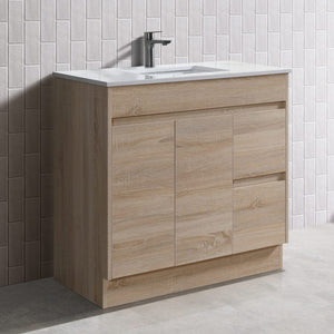 Avia Vanities Tobi Freestanding Vanity 1200mm Prime Oak/Natural Timber Right/Left Drawers SY05-1200