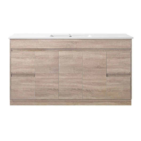 Avia Vanities Tobi Freestanding Vanity 1500mm Prime Oak/Natural Timber Single/Double Bowl SY05-1500