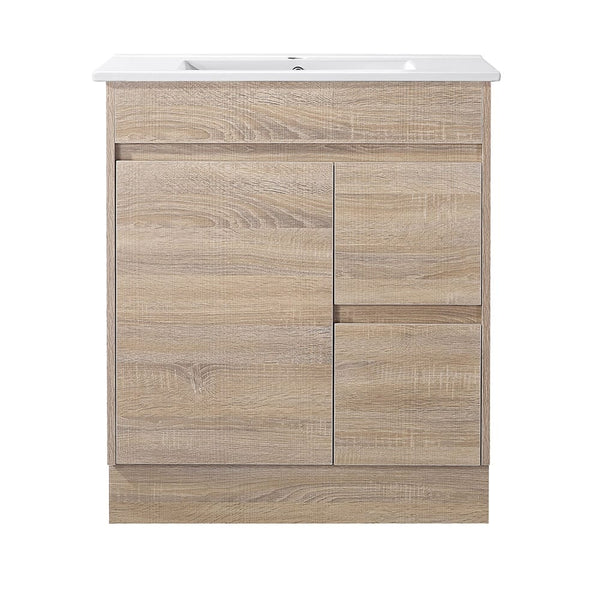 Avia Vanities Tobi Freestanding Vanity 750mm Prime Oak/Natural Timber Right/Left Drawers SY05-750