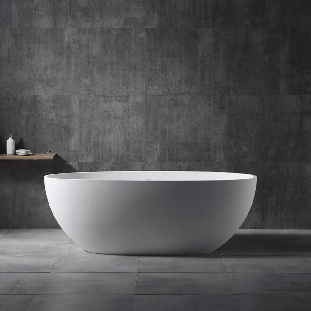 Azura Bathtubs SI-8807-1650 Leah Collection Solid Surface Freestanding Bathtub 1650mm x 780mm x 580mm (Height)