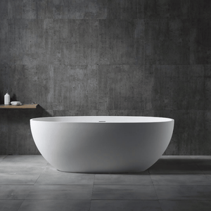 Azura Bathtubs SI-8807-1650 Leah Collection Solid Surface Freestanding Bathtub 1650mm x 780mm x 580mm (Height)