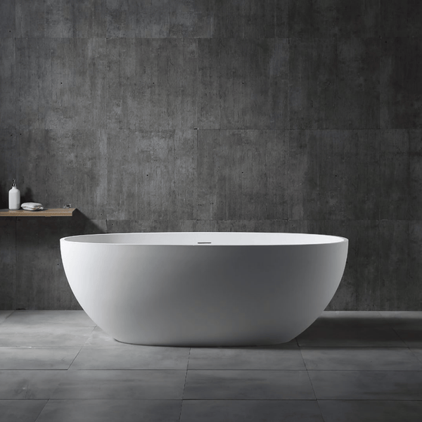 Azura Bathtubs SI-8807-1650 Leah Collection Solid Surface Freestanding Bathtub 1650mm x 780mm x 580mm (Height)