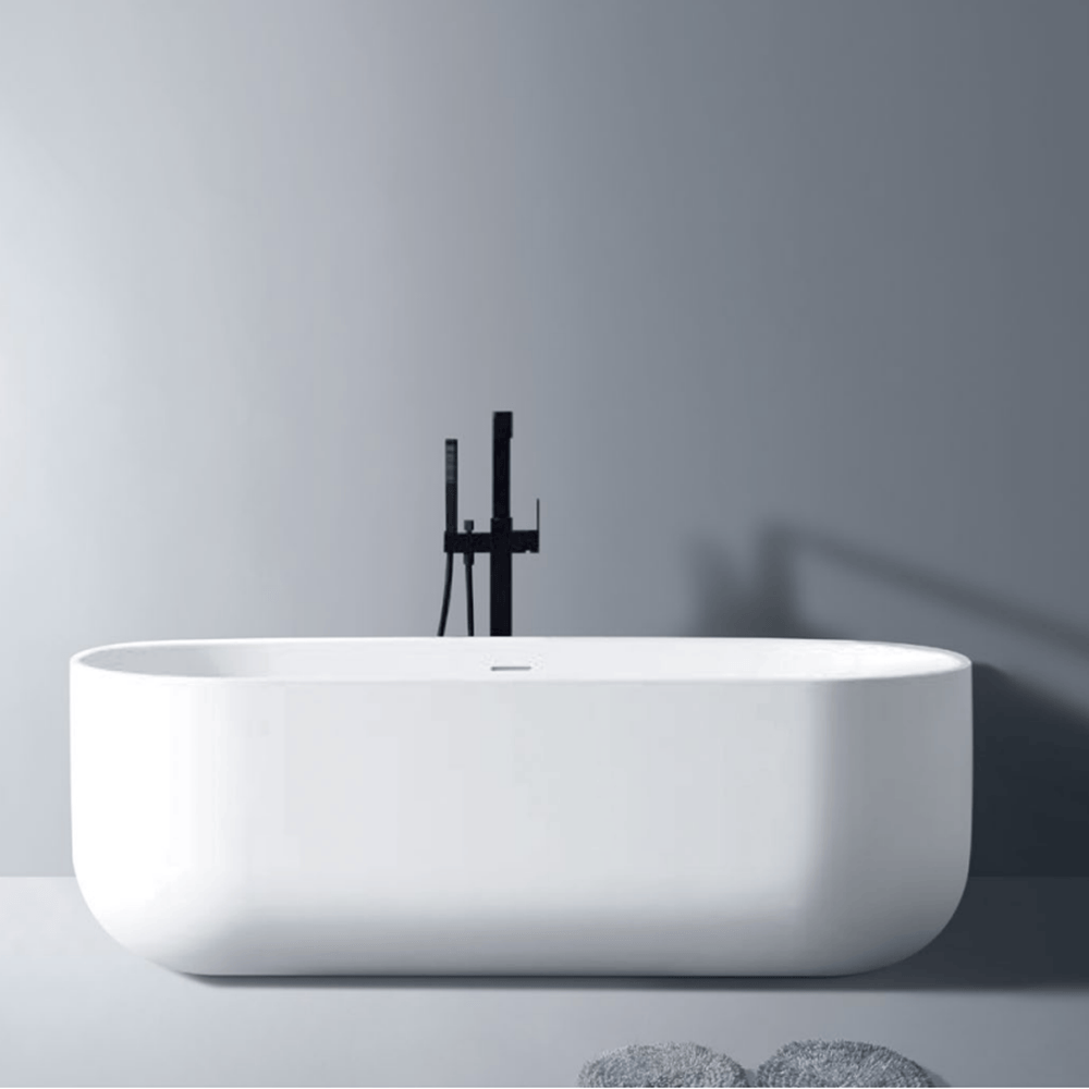 Azura Bathtubs SI-8822-1700G Lilac Collection Solid Surface Freestanding Bathtub 1700mm x 750mm x 550mm (Height) - Gloss