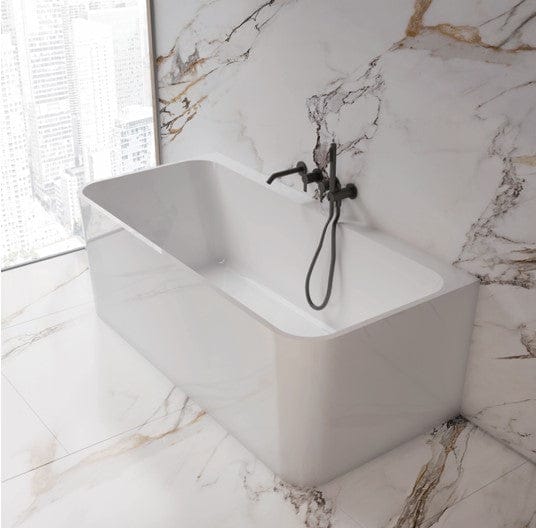 SY-193-150 Helix Collection Back To Wall Bathtub 1500mm (Long) x 750mm (Wide) x 600mm (Height)