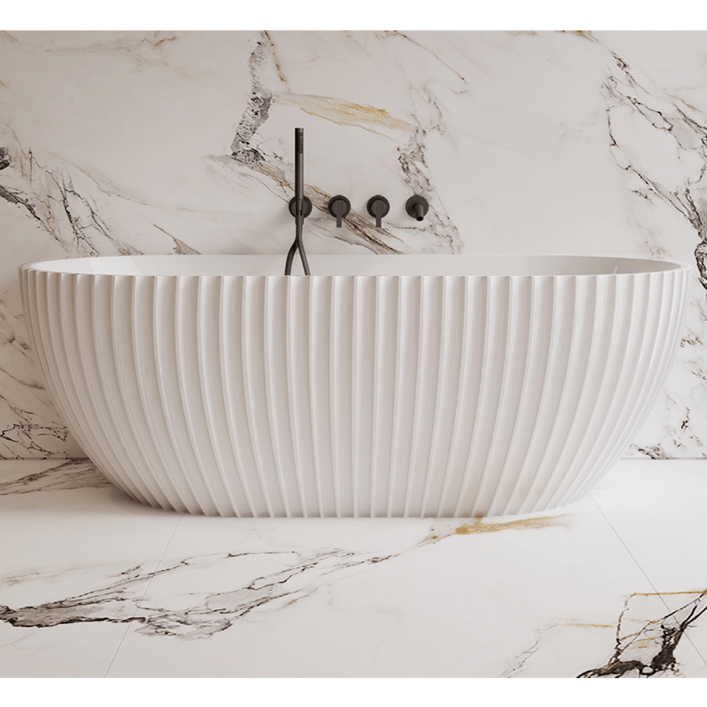 Azura Bathtubs SY-996-150MW Lamont Collection Back To Wall Bathtub 1500mm (Long) x 750mm (Wide) x 580mm (Height)
