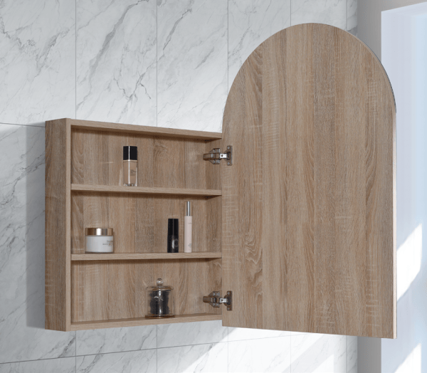 Azura simple LED ASH-6161A8	LED Archive Collection 610*900mm Natural Timber Shaving Cabinet