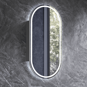 Azura simple LED OSH-4590MW LED Krystal Collection 450*900*115MM  Matt White SHAVING CABINET