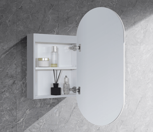 Azura simple LED OSH-4590MW LED Krystal Collection 450*900*115MM  Matt White SHAVING CABINET