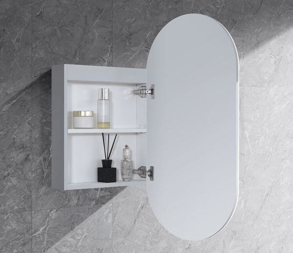 Azura simple LED OSH-4590MW LED Krystal Collection 450*900*115MM  Matt White SHAVING CABINET