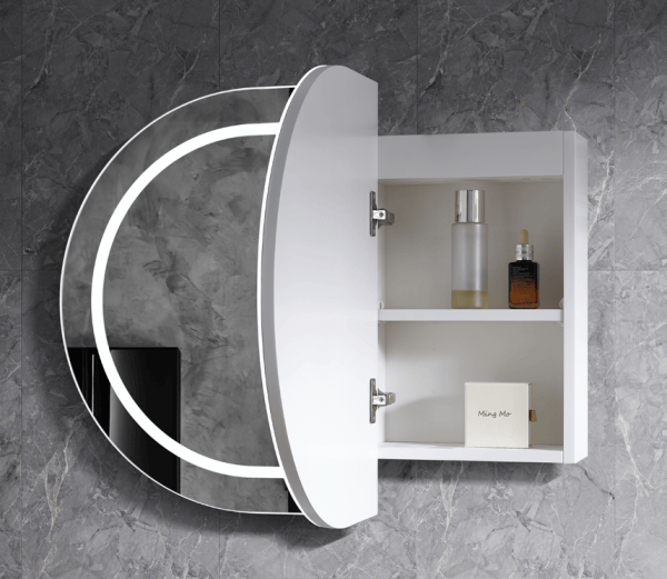 LED OSH-12075MW Amber LED Collection 1200*750*145MM Matt White SHAVING CABINET