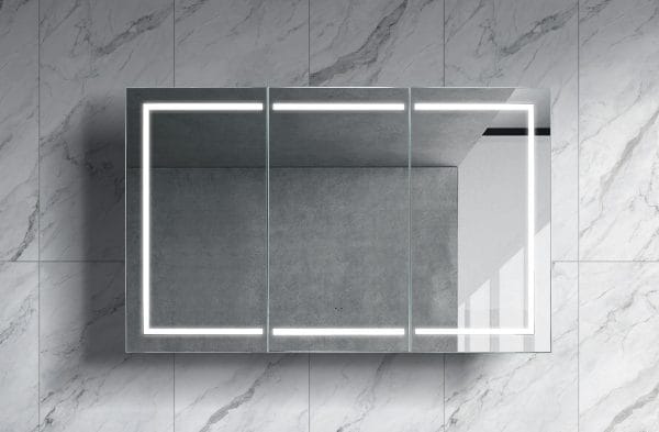 Azura simple LED PSH-7575A8 Brighton LED Collection 750*750*150MM Natural Timber SHAVING CABINET