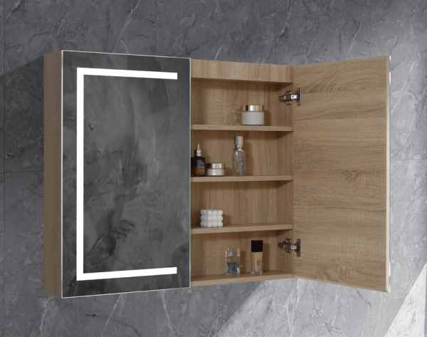 LED PSH-12075A8 Brighton LED Collection 1200*750*150MM Natural Timber SHAVING CABINET