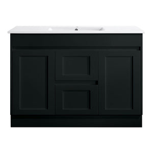 Azura Vanities SK76-1200WBM Quinn Collection Vanity 1200mm - Matt Black Single Bowl / Double Bowls