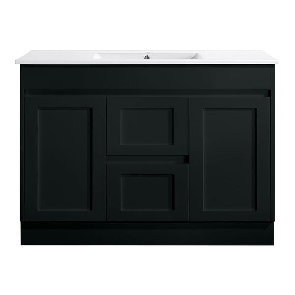 Azura Vanities SK76-1200WBM Quinn Collection Vanity 1200mm - Matt Black Single Bowl / Double Bowls