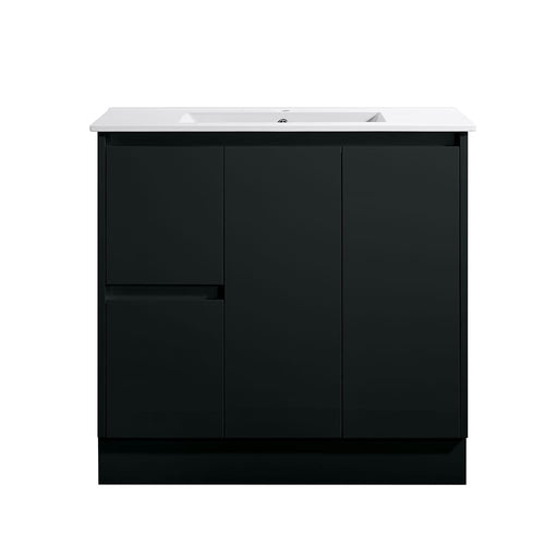Azura Vanities SK7-900WBM Sammy Collection Vanity 900mm - Matt Black Single Bowl