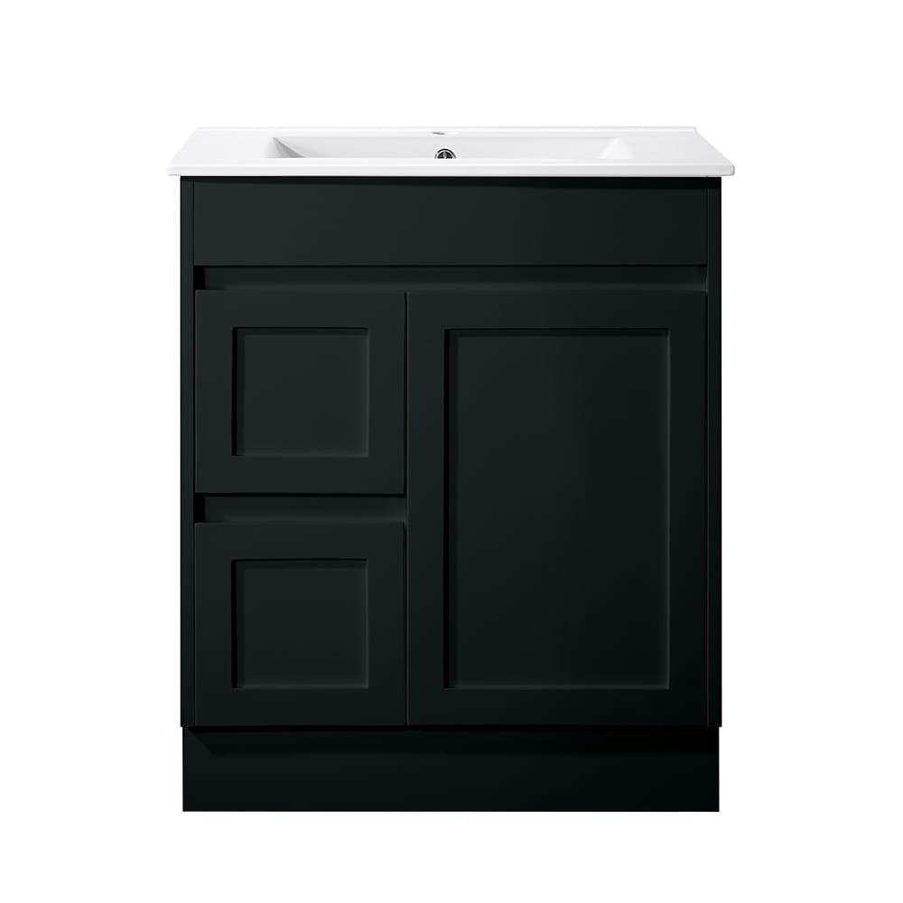 Azura Vanities SK76-750WBM Quinn Collection Vanity 750mm - Matt Black Single Bowl