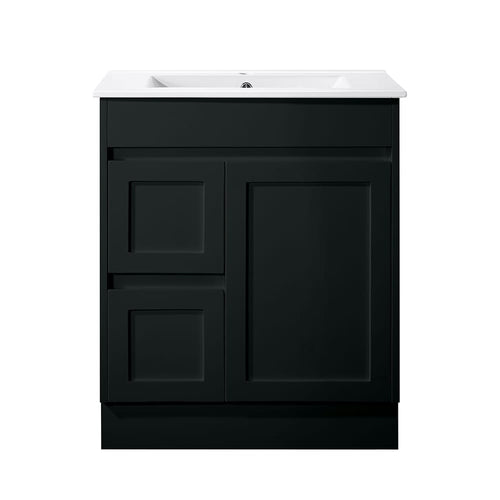 Azura Vanities SK76-750WBM Quinn Collection Vanity 750mm - Matt Black Single Bowl