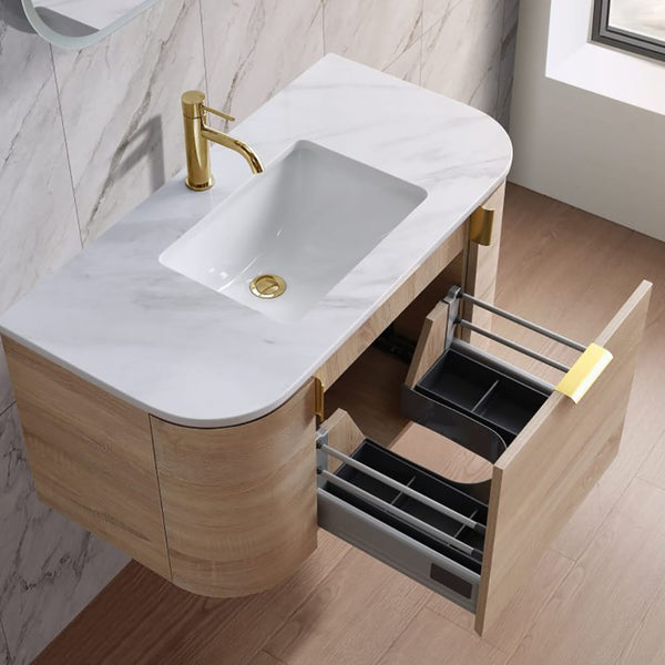 Azura Vanities CWH66-1200A8 Plateau Collection 1200mm - Natural Timber Single Bowl