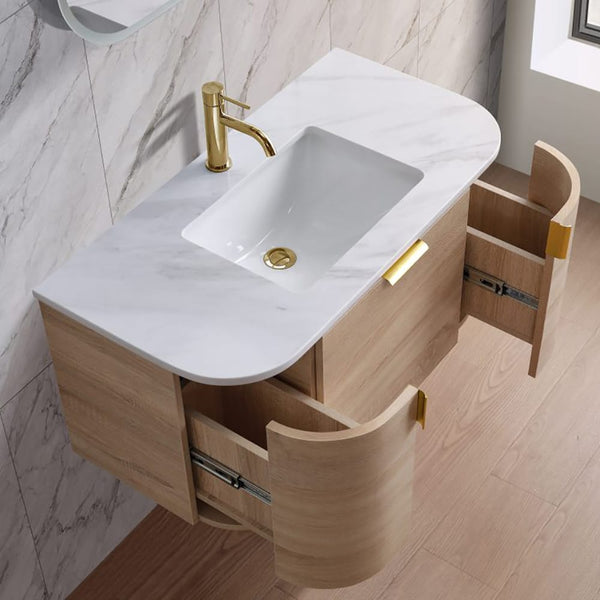 Azura Vanities CWH66-1200A8 Plateau Collection 1200mm - Natural Timber Single Bowl