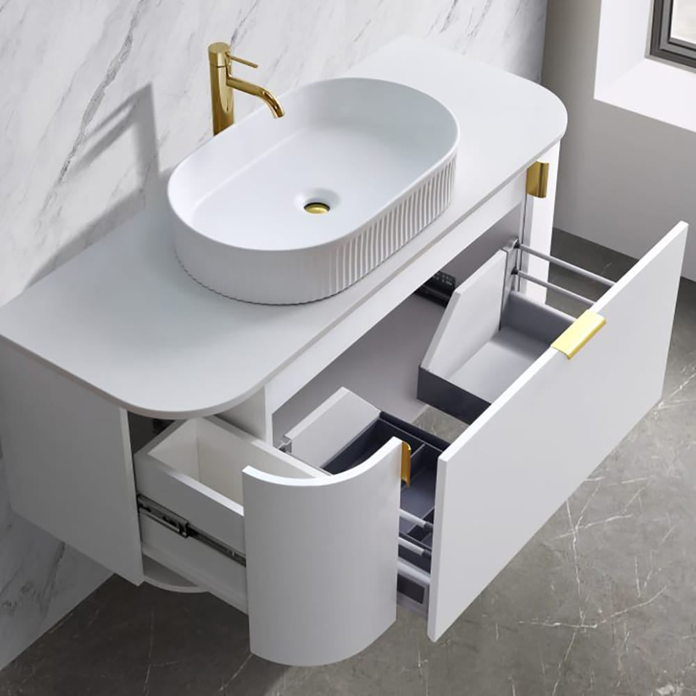 CWH66-1200MW Plateau Collection 1200mm - Matt White Single Bowl