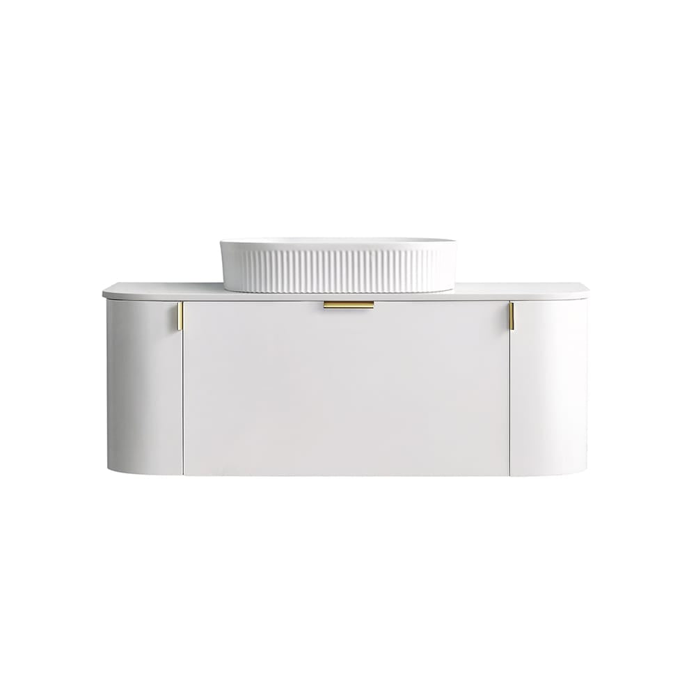 Azura Vanities CWH66-1200MW Plateau Collection 1200mm - Matt White Single Bowl