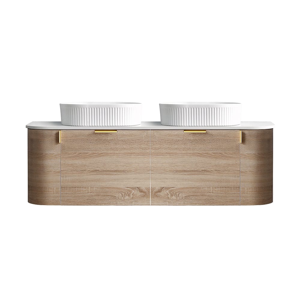 Azura Vanities CWH66-1500DA8 Plateau Collection 1500mm - Natural Timber Double Bowls