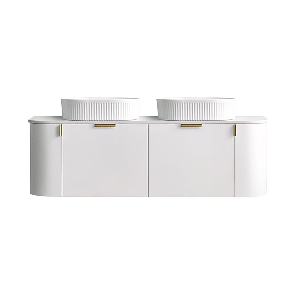 Azura Vanities CWH66-1500DMW Plateau Collection 1500mm - Matt White Double Bowls