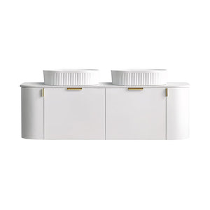 Azura Vanities CWH66-1500DMW Plateau Collection 1500mm - Matt White Double Bowls