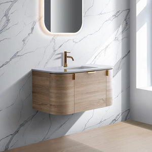 Azura Vanities CWH66-900A8 Plateau Collection 900mm - Natural Timber Single Bowl