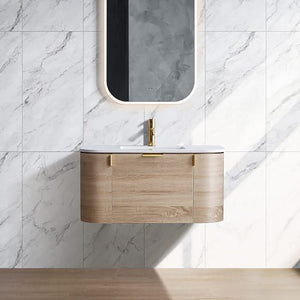Azura Vanities CWH66-900A8 Plateau Collection 900mm - Natural Timber Single Bowl