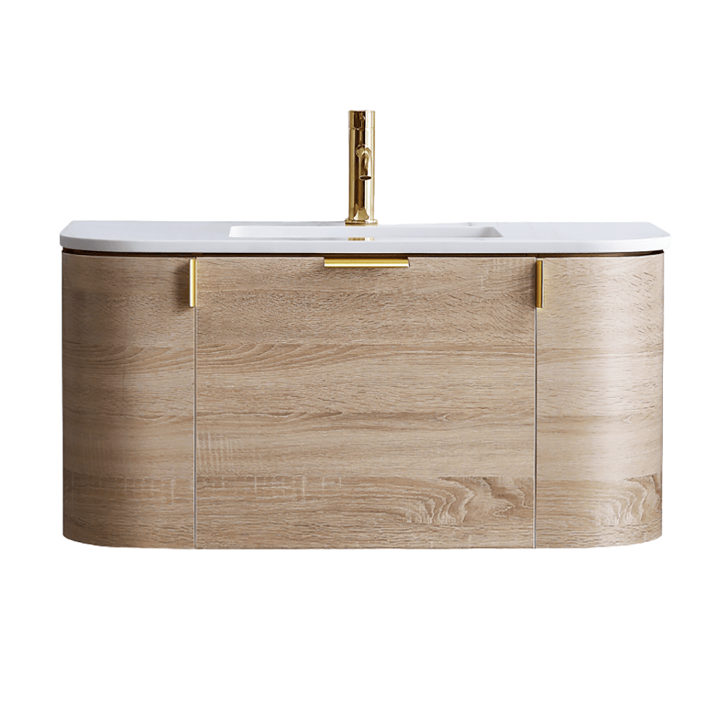 Azura Vanities CWH66-900A8 Plateau Collection 900mm - Natural Timber Single Bowl
