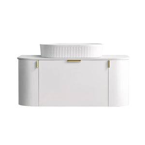 Azura Vanities CWH66-900WM Plateau Collection 900mm - Matt White Single Bowl
