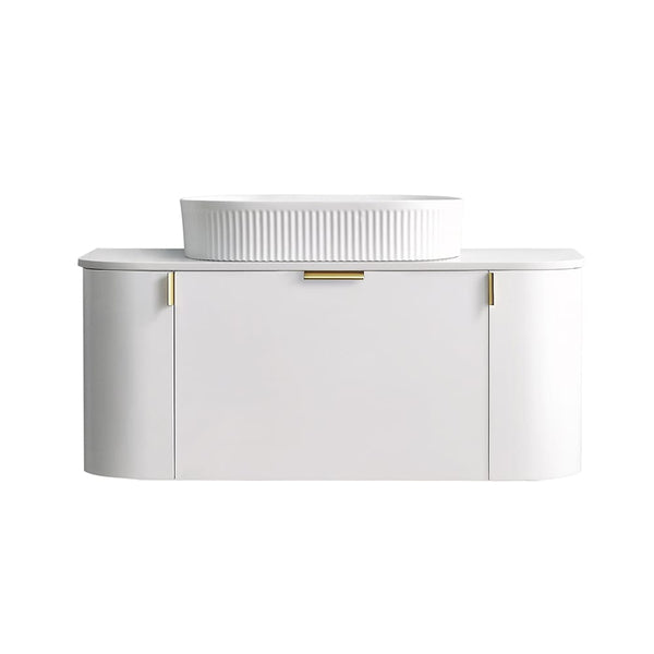 Azura Vanities CWH66-900WM Plateau Collection 900mm - Matt White Single Bowl