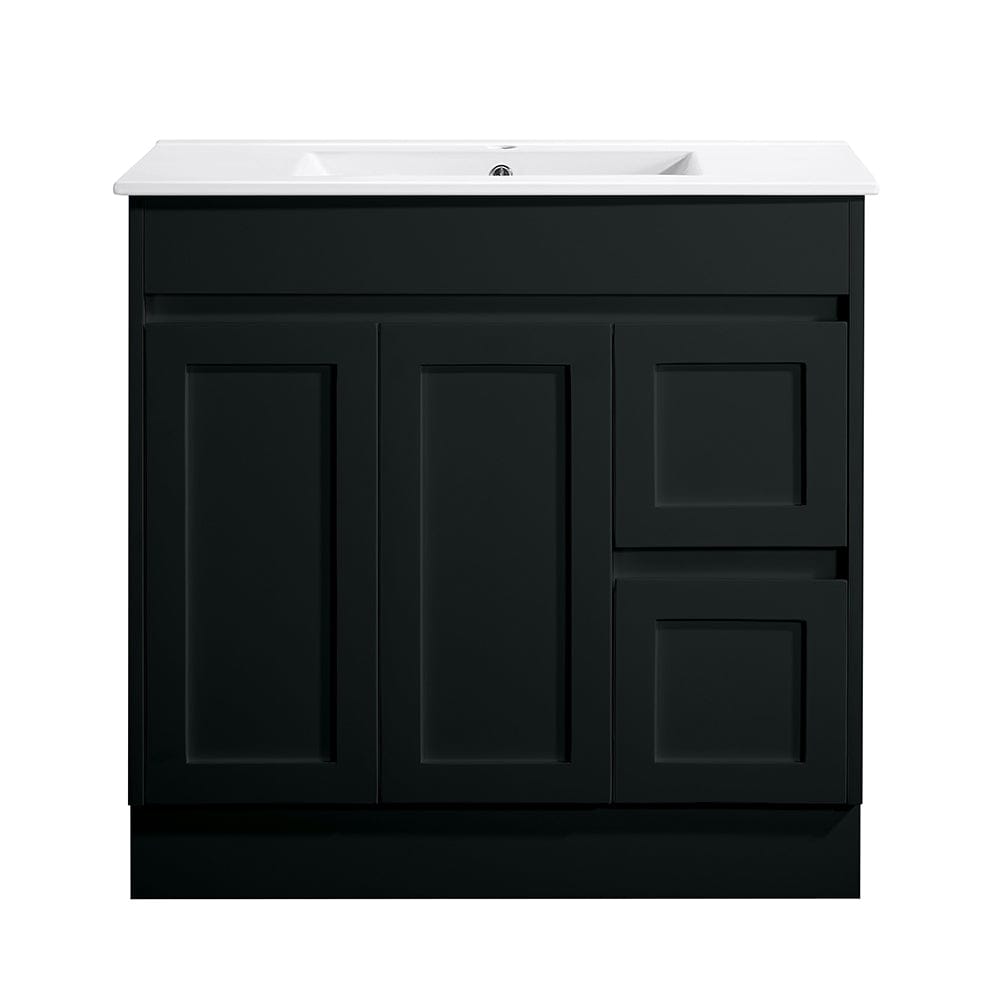 SK76-900WBM Quinn Collection Vanity 900mm - Matt Black Single Bowl