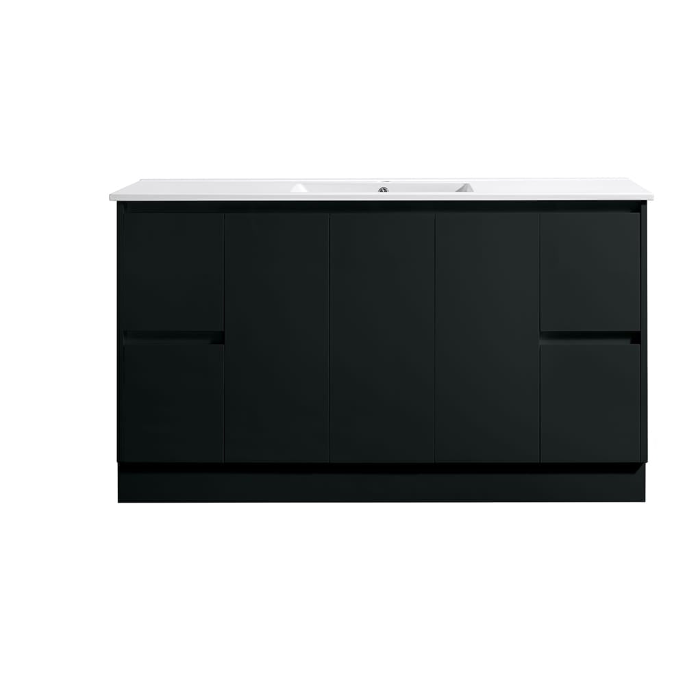 Azura Vanities SK7-1500WBM Sammy Collection Vanity 1500mm - Matt Black Single Bowl / Double Bowls