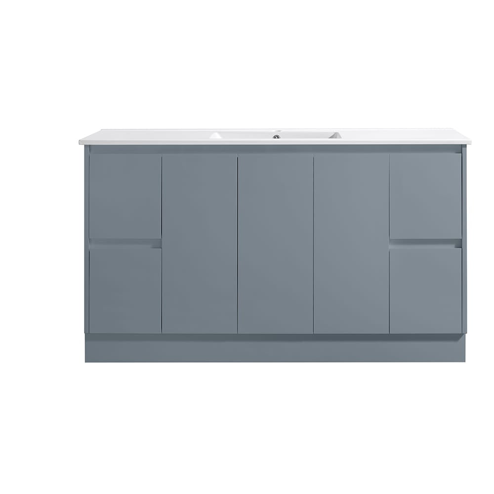 Azura Vanities SK7-1500WGM Sammy Collection Vanity 1500mm - Matt Grey Single Bowl / Double Bowls
