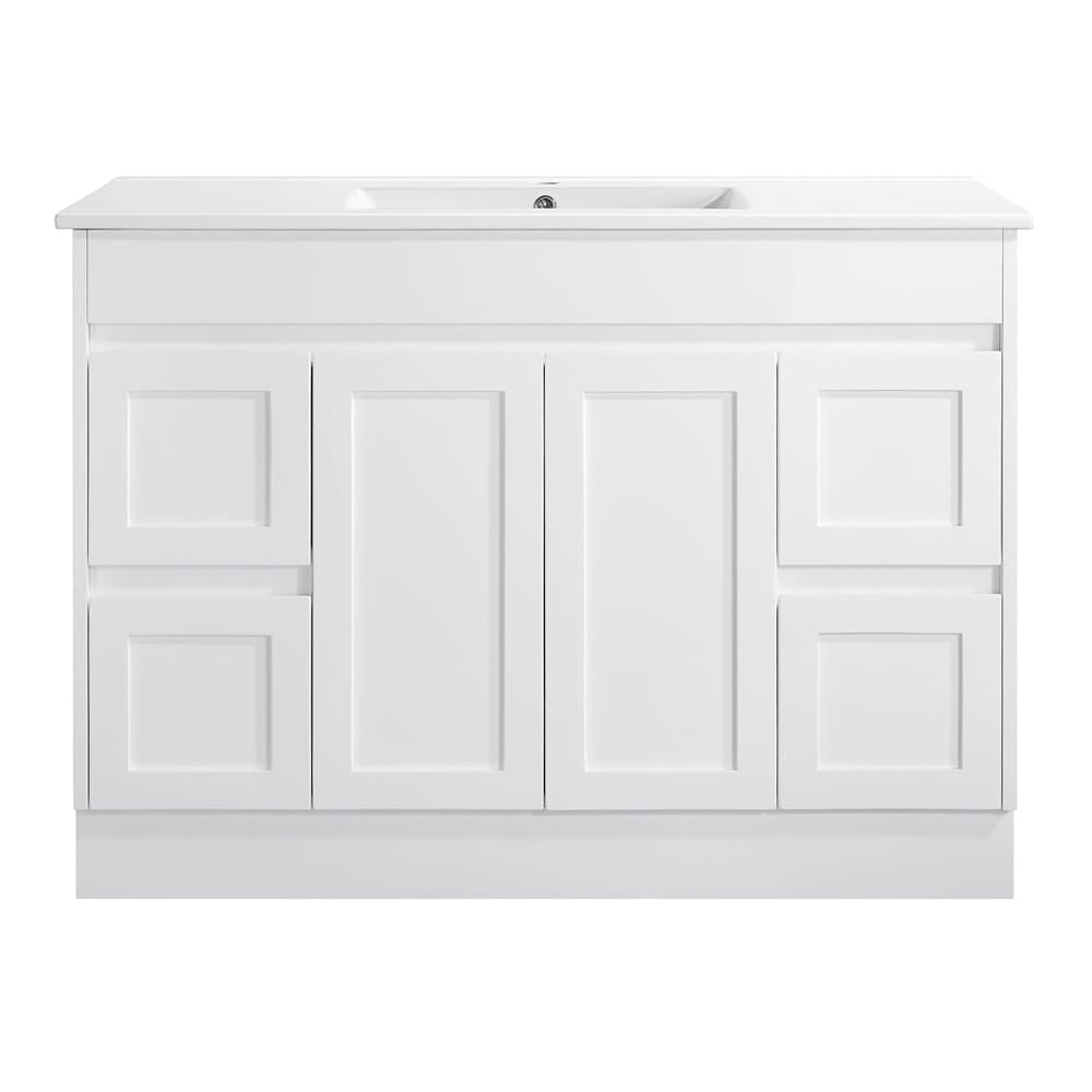 Azura Vanities SK76-1200W Quinn Collection Vanity 1200mm - Gloss White Single Bowl / Double Bowls