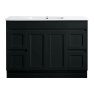 Azura Vanities SK76-1200WBM Quinn Collection Vanity 1200mm - Matt Black Single Bowl / Double Bowls