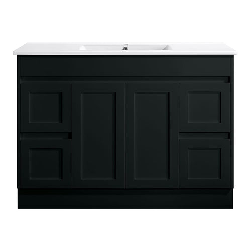 Azura Vanities SK76-1200WBM Quinn Collection Vanity 1200mm - Matt Black Single Bowl / Double Bowls