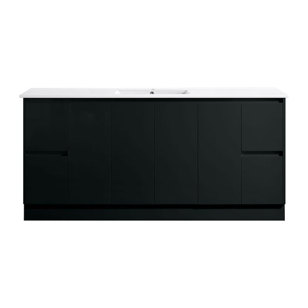 Azura Vanities SK7-1800WBM Sammy Collection Vanity 1800mm - Matt Black Double Bowls